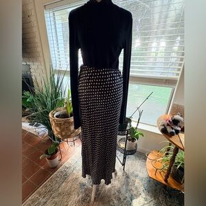 Top shop Elegant Black and White Polka Dot Skirt